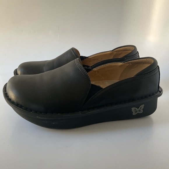 Alegria Debra Black Leather Slip-On Loafers EU 37 - Picture 5 of 13